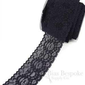 2 1/2" Wide Stretch Sweet Floral Lace, Made in Italy