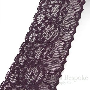 2 1/2" Wide Stretch Sweet Floral Lace, Made in Italy