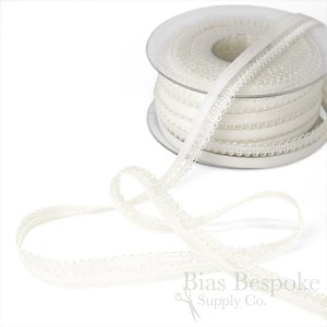 ANWEN Sheer Lace Front Fold-Over Elastic, Made in Germany
