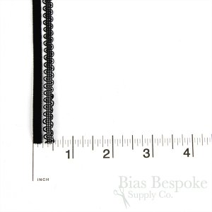 ANWEN Sheer Lace Front Fold-Over Elastic, Made in Germany