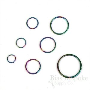 Rainbow Metal Rings for Lingerie-Making