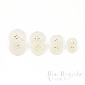JAXON Cream Colored Shell-Effect Suit & Overcoat Buttons, Made in Italy