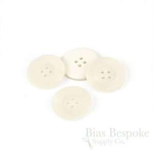 JAXON Cream Colored Shell-Effect Suit & Overcoat Buttons, Made in Italy
