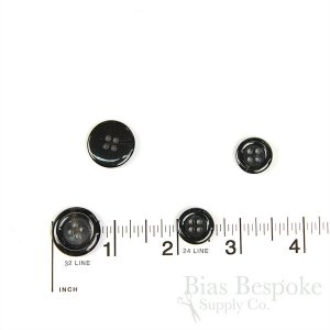 BIRKIN Black Genuine Horn Suit Buttons, Made in Germany
