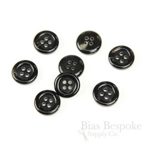 BIRKIN Black Genuine Horn Suit Buttons, Made in Germany