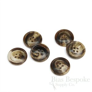 Warm Brown Buffalo Horn Suit Buttons, Made in Germany