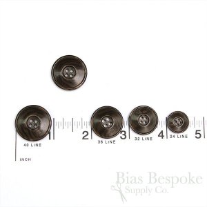 ABBOT Dark Brown Horn-Effect Suit and Overcoat Buttons, Made in Italy