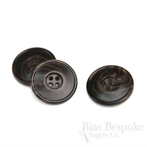 ABBOT Dark Brown Horn-Effect Suit and Overcoat Buttons, Made in Italy