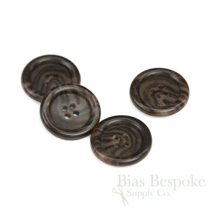 CHESHIRE Dark Brown Horn-Effect Suit and Overcoat Buttons, Made in Italy