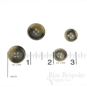 HALSEY Gray Brown Horn-Effect Buttons, Made in Italy