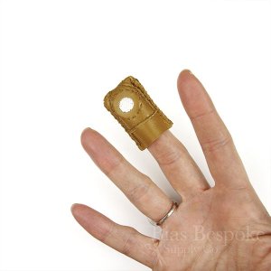 Leather Thimbles with Metal Reinforcement, In Three Sizes