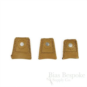 Leather Thimbles with Metal Reinforcement, In Three Sizes
