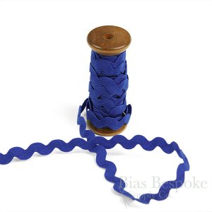 3 Yards of POLLY 8mm Rigid Ric-Rac Trim on a Wooden Spool