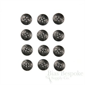IGGY Metal Star Shirt Buttons, 16 Line