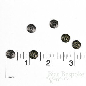 IGGY Metal Star Shirt Buttons, 16 Line