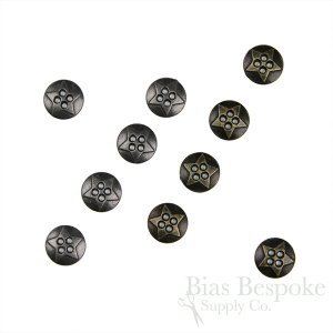 IGGY Metal Star Shirt Buttons, 16 Line