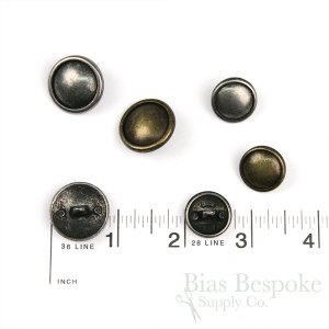 CORDOVA Antique Brass Shank Buttons, Made in Italy