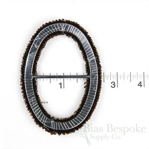 Large Oval AGNES Beaded Buckles for Wide Belts