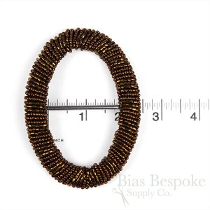 Large Oval AGNES Beaded Buckles for Wide Belts