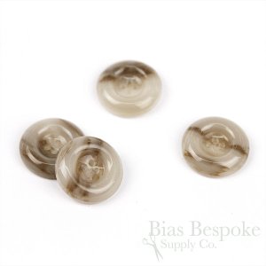 RIVERO Polished Tan Beige Horn-Effect Overcoat Buttons, Made in Italy