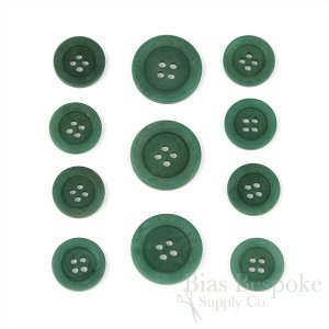 GAGE Chic Dark Green Corozo Buttons, Made in Italy