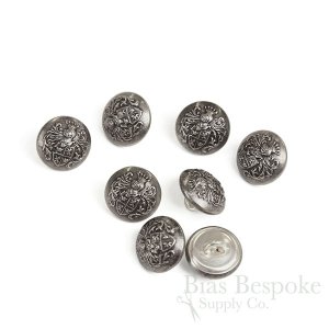 GALAHAD Antique Silver Knight's Armor Buttons, Made in Paris