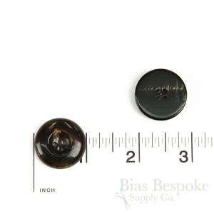 ZEFFIN Thick Darkest Brown Real Horn Overcoat Buttons, Made in Germany