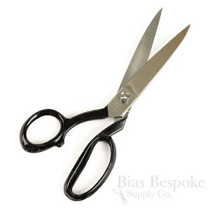 11" Left-Handed Tailor Shears with Black Lacquered Handles, Made in Italy