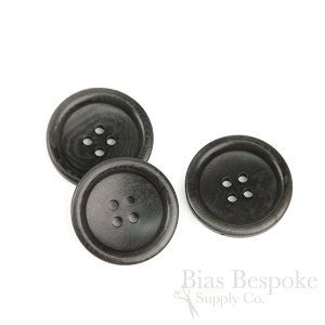 BOGART Classic Charcoal Gray Corozo Suit Buttons, Made in Italy