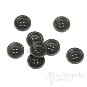 BOGART Classic Charcoal Gray Corozo Suit Buttons, Made in Italy