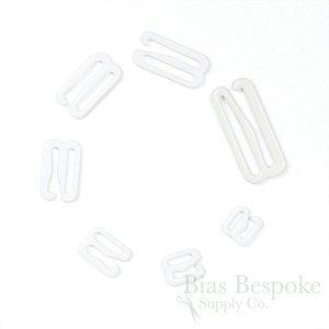 White Nylon-Coated Metal Hooks for Lingerie-Making