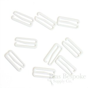 White Nylon-Coated Metal Hooks for Lingerie-Making