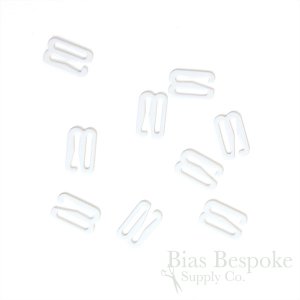 White Nylon-Coated Metal Hooks for Lingerie-Making