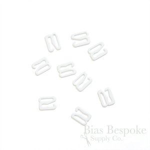 White Nylon-Coated Metal Hooks for Lingerie-Making