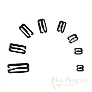 Black Nylon-Coated Metal Hooks for Lingerie-Making
