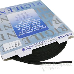 1/4" Wide High Density Black & White Rigilene Sew-Through Polyester Boning