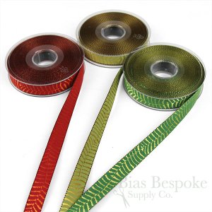 STEM Three-Color Fern-Painted Satin Ribbon, 5/8" Width