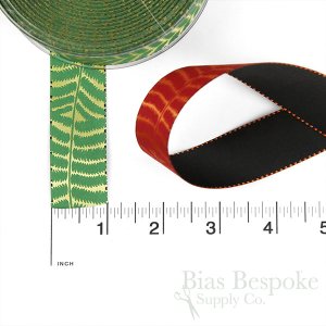 STEM Three-Color Fern-Painted Satin Ribbon, 1" Width