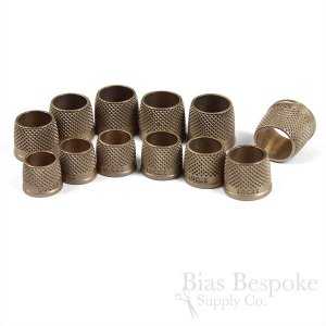 LOCKE Bronze Open End Tailor's Thimbles, Made in New Zealand