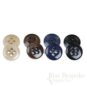 DUKE GLOSS Premium Corozo Suspender Buttons, Made in Italy