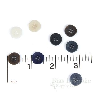 EMMETT Simple 20 Line Corozo Shirt Buttons, Made in Italy
