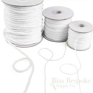 GWINN Twisted Cotton Cord, White Color, 50 Yard Roll