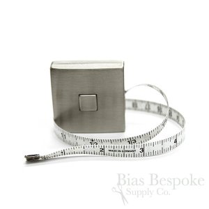 Modern Stainless Steel Retractable Tape Measure, 60", Made in Germany