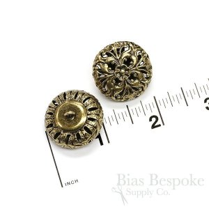 Magnificent Gold Filigree Buttons in Two Sizes, Made in France