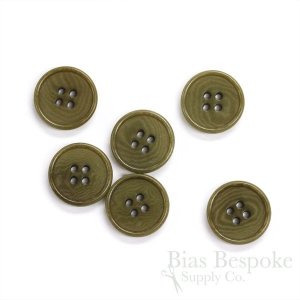 CULLEN Refined Olive Green Corozo Buttons, Made in Italy