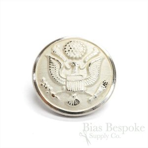 US Army Pale Silver Uniform Buttons, Made in France