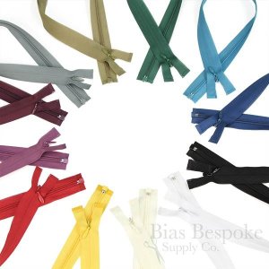 22" Invisible Separating Zipper, Size #4, Bias Bespoke Brand