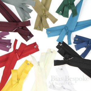 18" Invisible Separating Zipper, Size #4, Bias Bespoke Brand