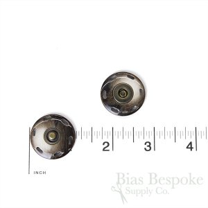 Elegant Antique Brass & Brown Horn-Effect Sew-on Snaps