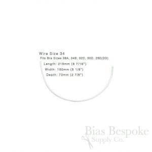 DOLLY White Spring Steel Bra Underwires, Regular Length, Sizes 30 to 54